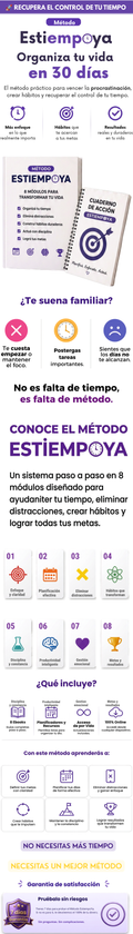 Método EstiempoYa | Organizar tu Vida en 30 días
